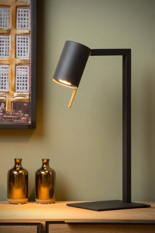 Lucide LESLEY - Schreibtischlampe - 1xGU10 - Schwarz - Atmosphäre 2